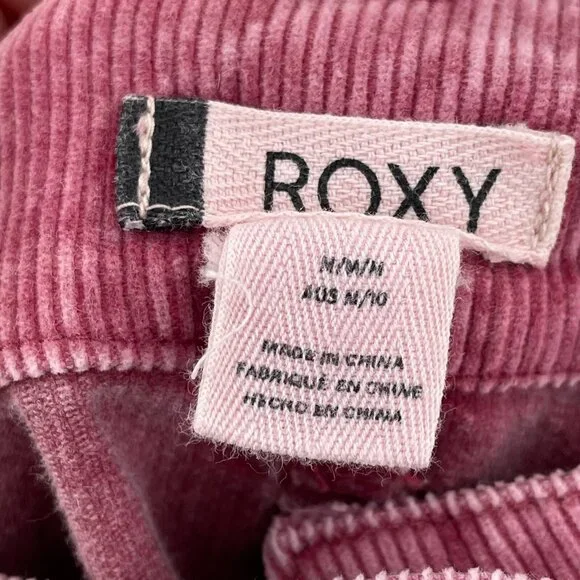 ROXY Womens Medium Unforgettable Fall Dusty Rose Corduroy Button Mini Skirt - Picture 8 of 11